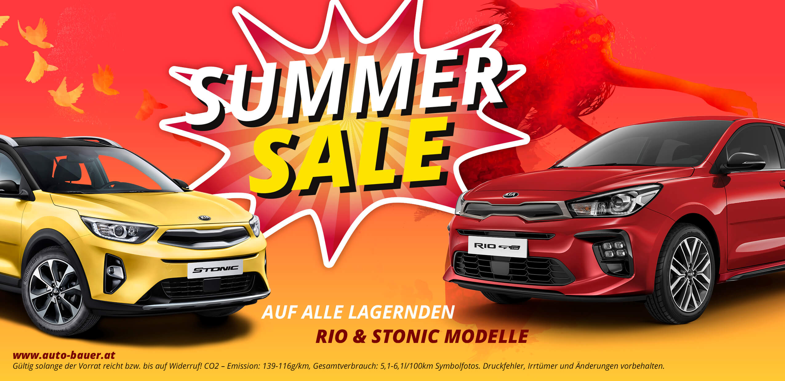 Autohaus Bauer KIA Summer Sale Rio und Stonic Modelle