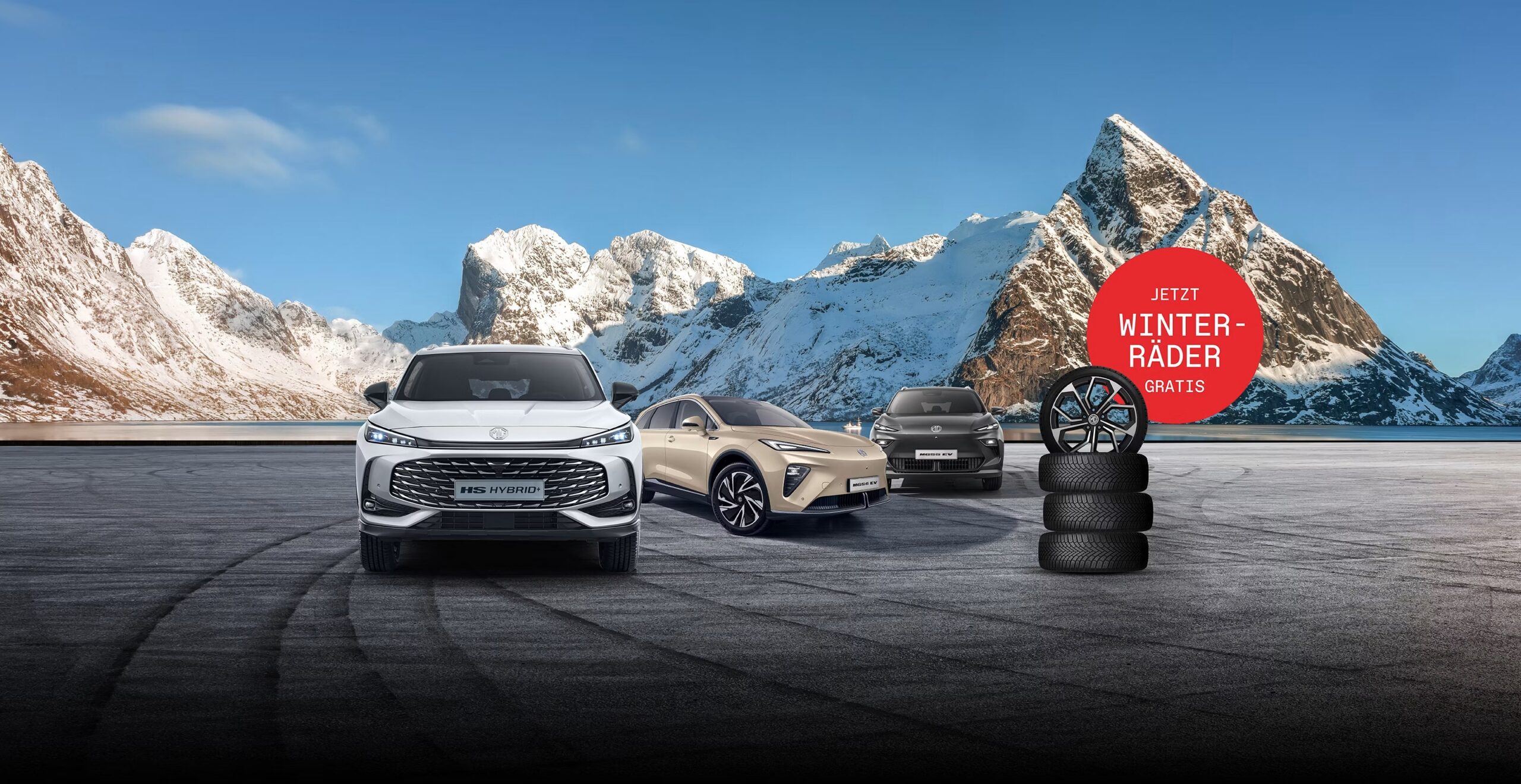 MG Winteraktion: gratis Winterkompletträder für prompt verfügbare MG Lagerfahrzeuge